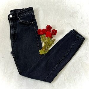Zara Black Acid Wash High Waist Skinny Jeans - Size 6